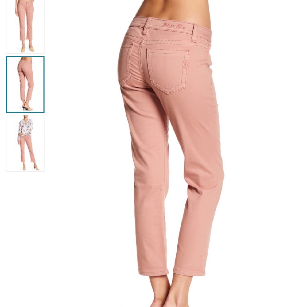 Miss Me Dusty Pink Cropped Jeans (26) NWT - Picture 8 of 8